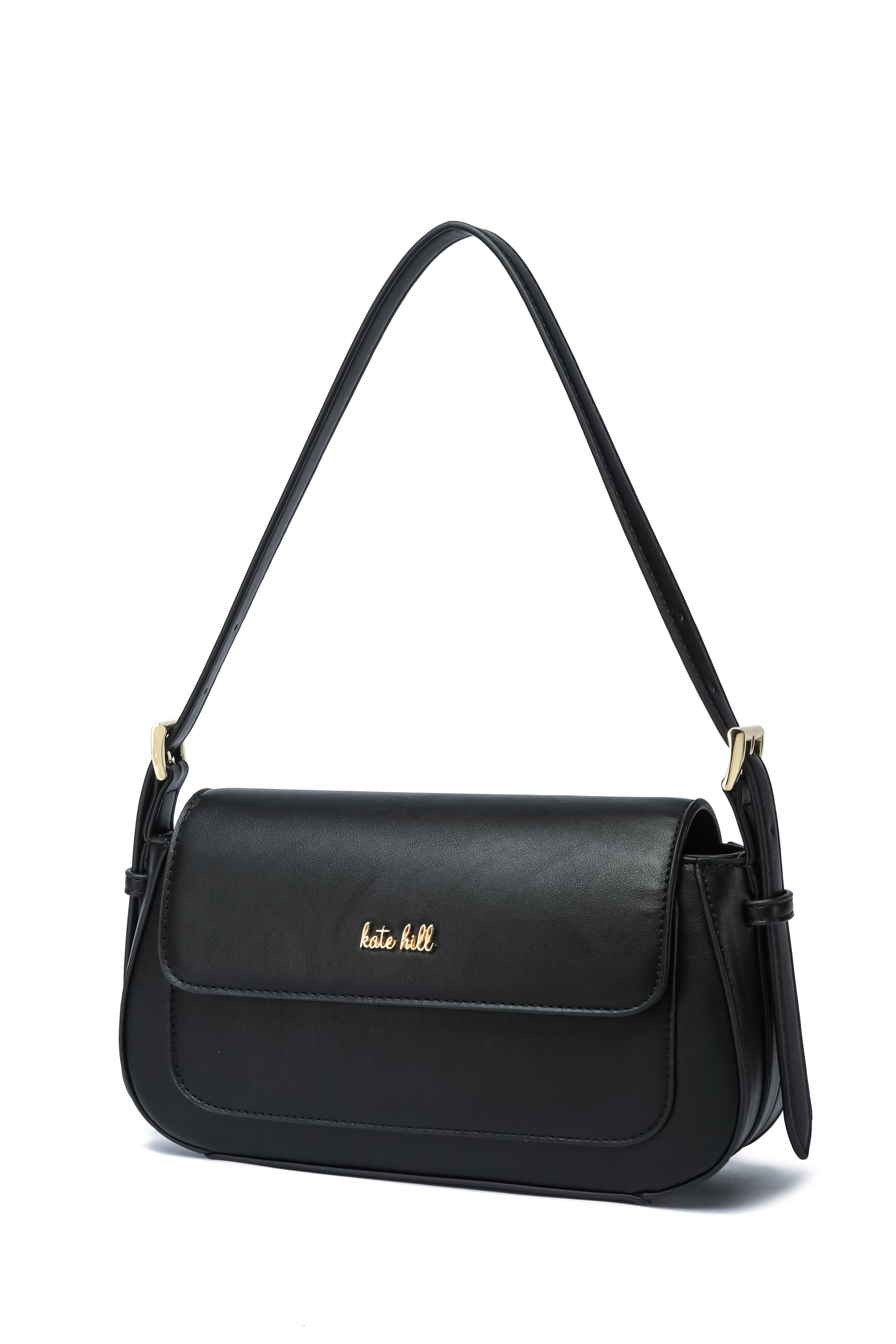 Kate Hill - KH2645 Cora E/W Flap shoulder bag - Black