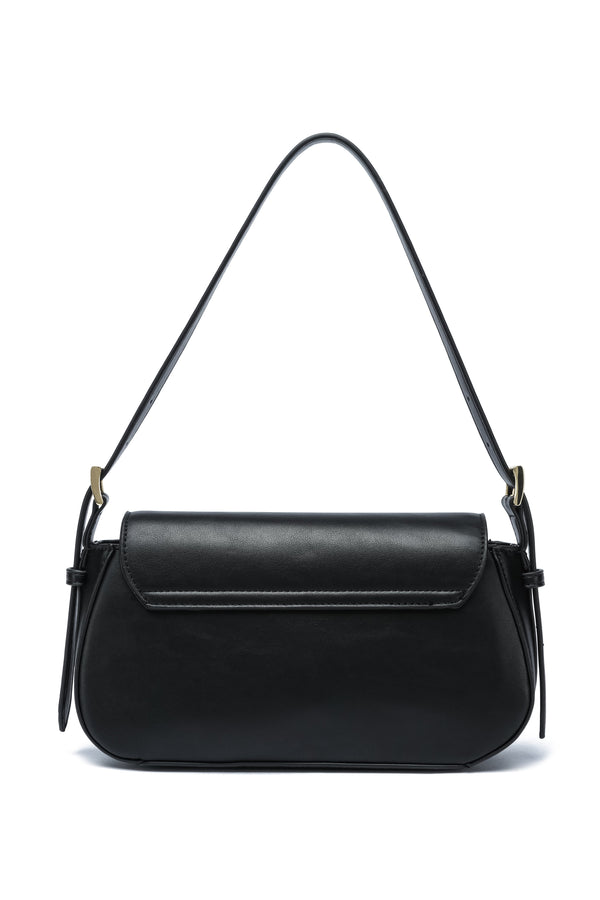 Kate Hill - KH2645 Cora E/W Flap Shoulder Bag - Black