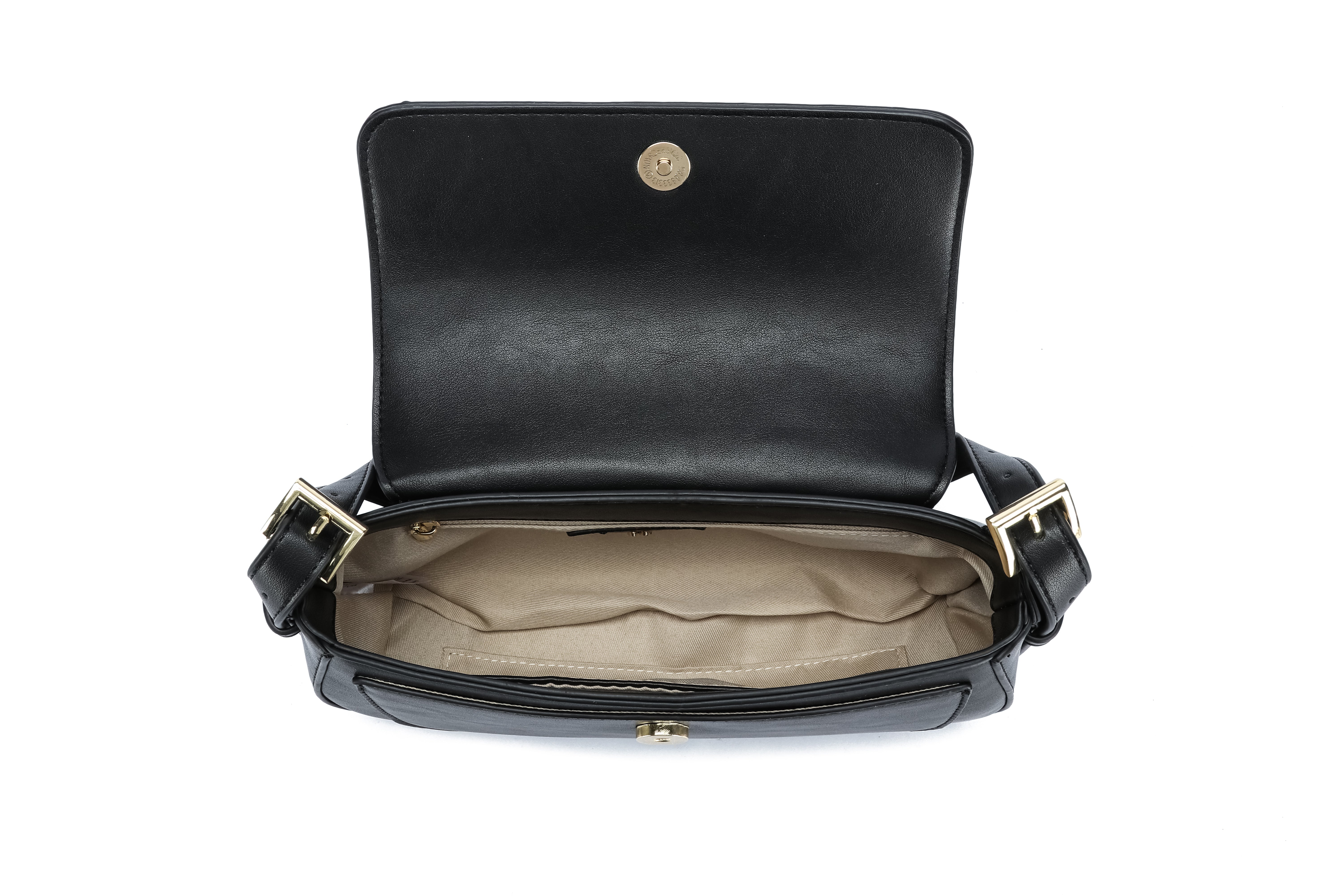 Kate Hill - KH2645 Cora E/W Flap shoulder bag - Black