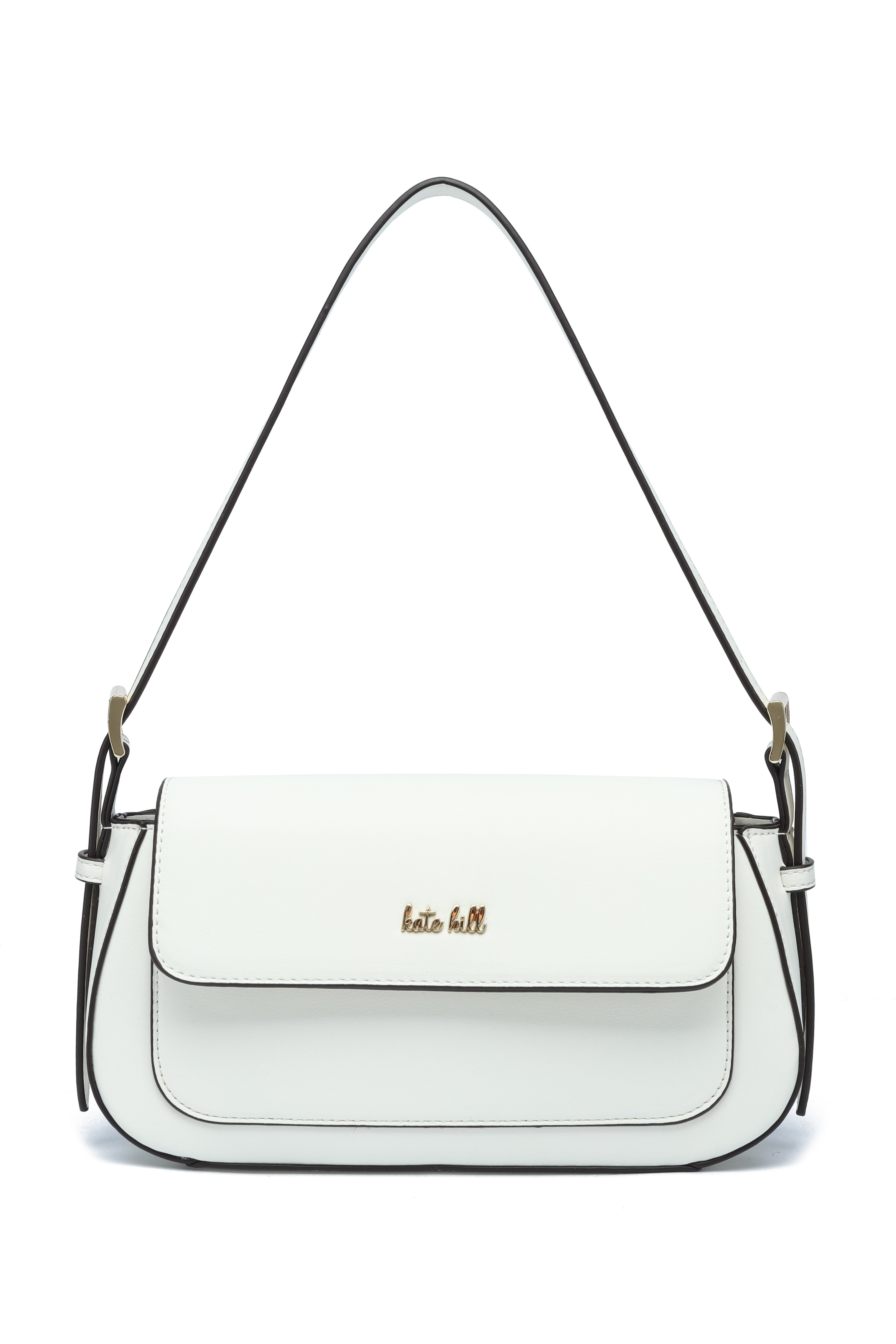 Kate Hill - KH2645 Cora E/W Flap shoulder bag - Ivory