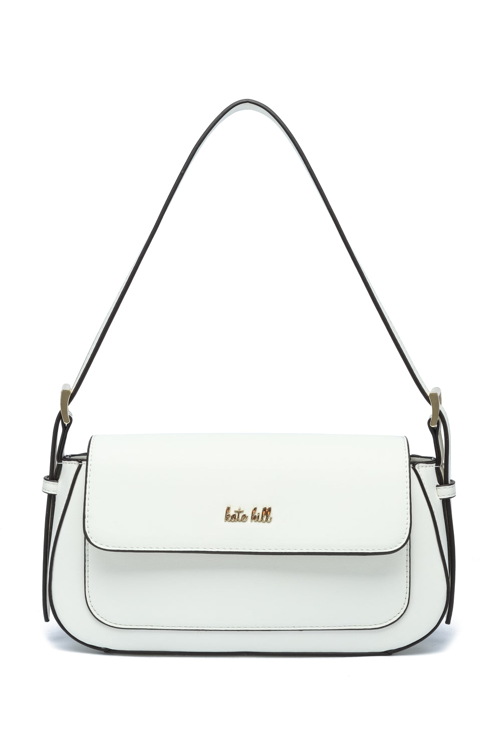 Kate Hill - KH2645 Cora E/W Flap Shoulder Bag - Ivory