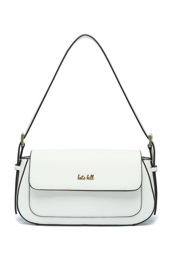 Kate Hill - KH2645 Cora E/W Flap Shoulder Bag - Ivory