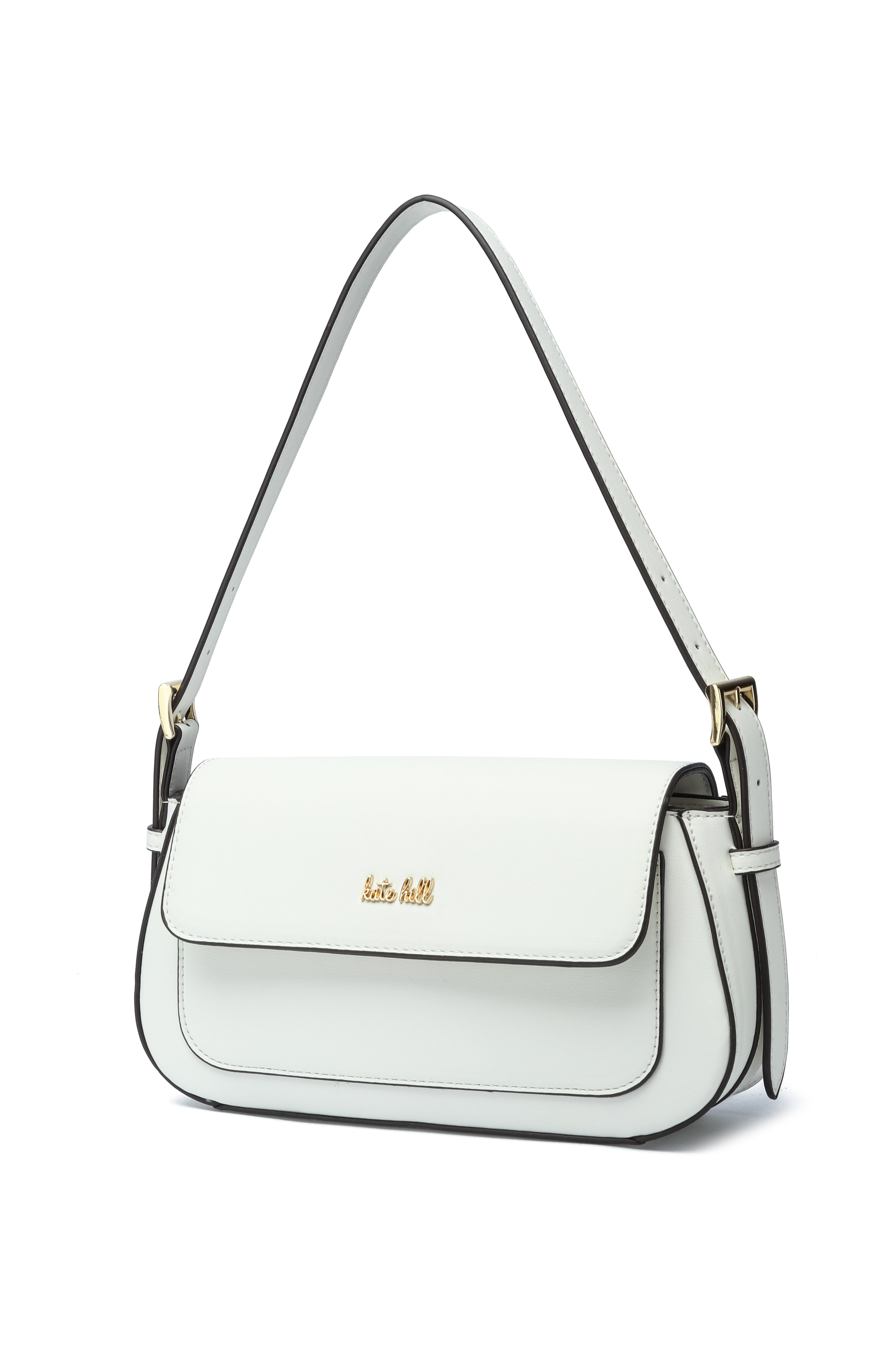 Kate Hill - KH2645 Cora E/W Flap shoulder bag - Ivory