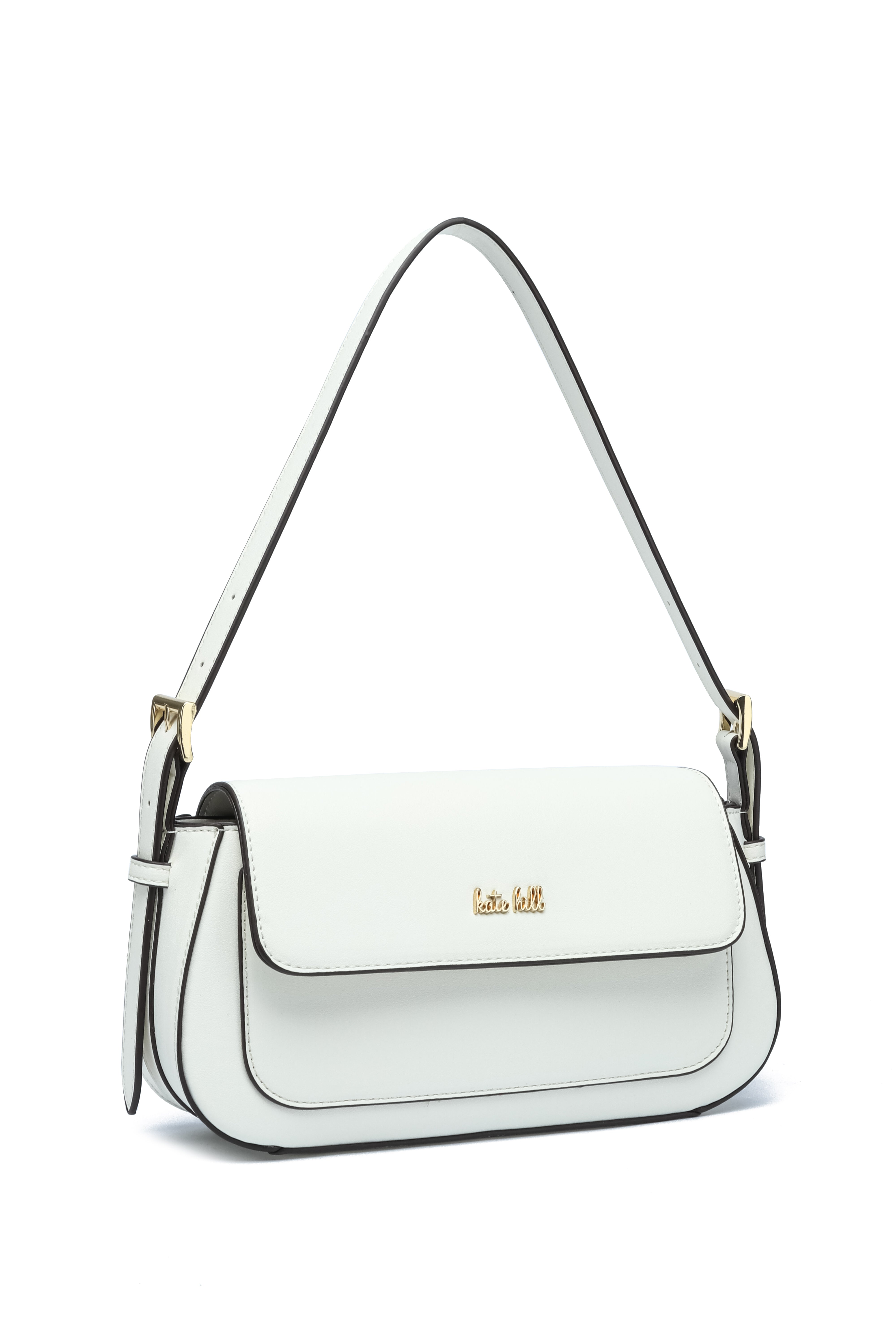 Kate Hill - KH2645 Cora E/W Flap shoulder bag - Ivory