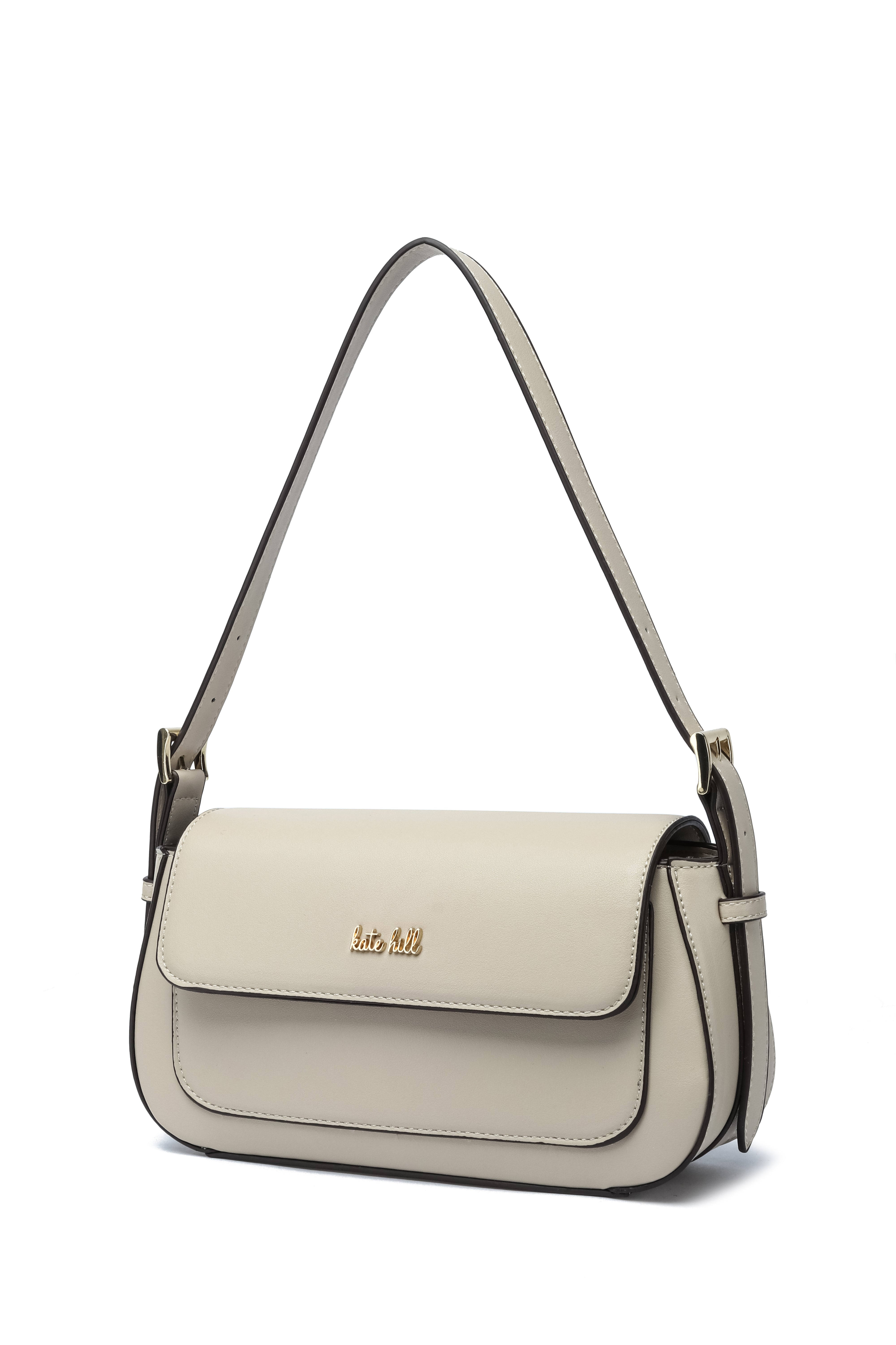 Kate Hill - KH2645 Cora E/W Flap shoulder bag - Taupe