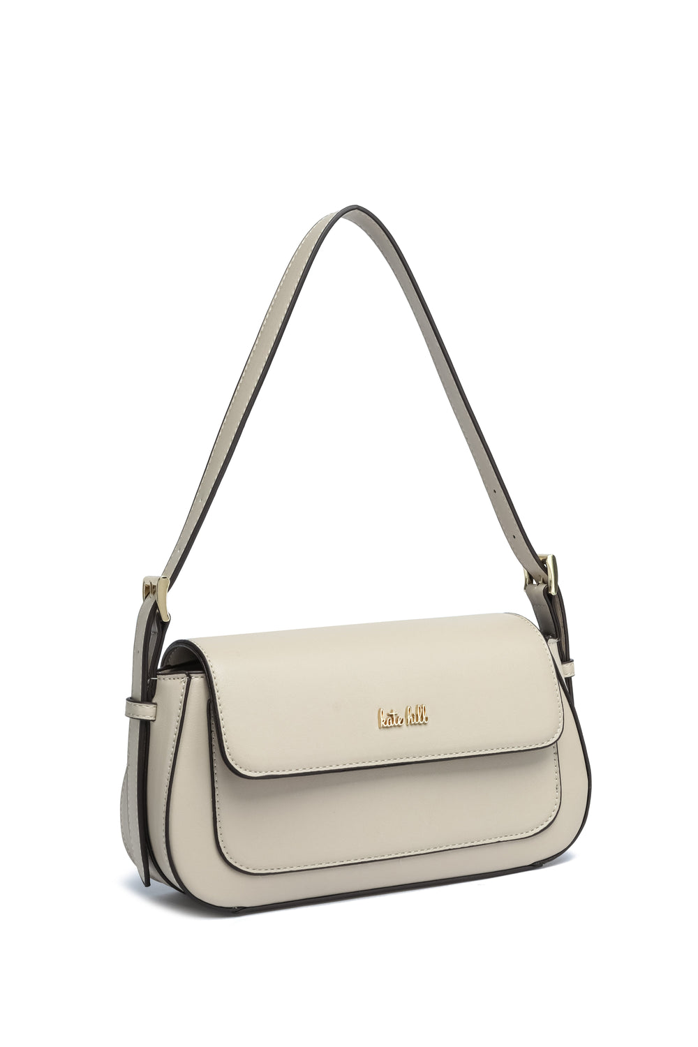 Kate Hill - KH2645 Cora E/W Flap Shoulder Bag - Taupe