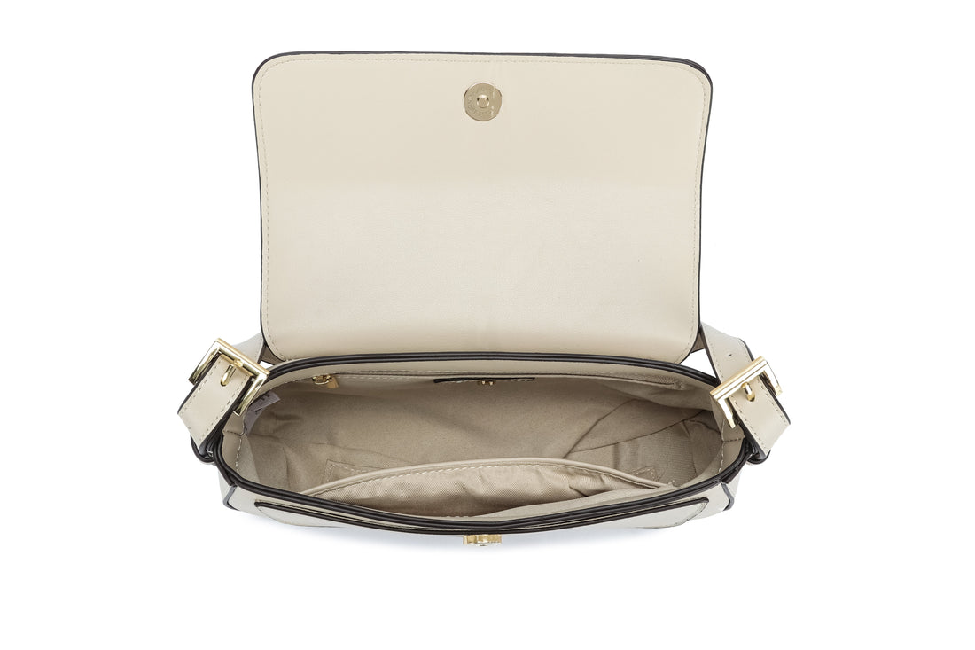 Kate Hill - KH2645 Cora E/W Flap Shoulder Bag - Taupe