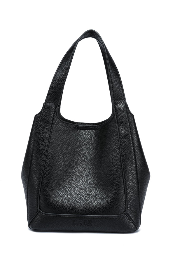 Kate Hill - KH2653 Cindy - Large 2 Handle Shoulder Tote - Black
