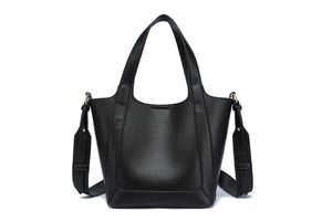 Kate Hill - KH2653 Cindy - Large 2 Handle Shoulder Tote - Black