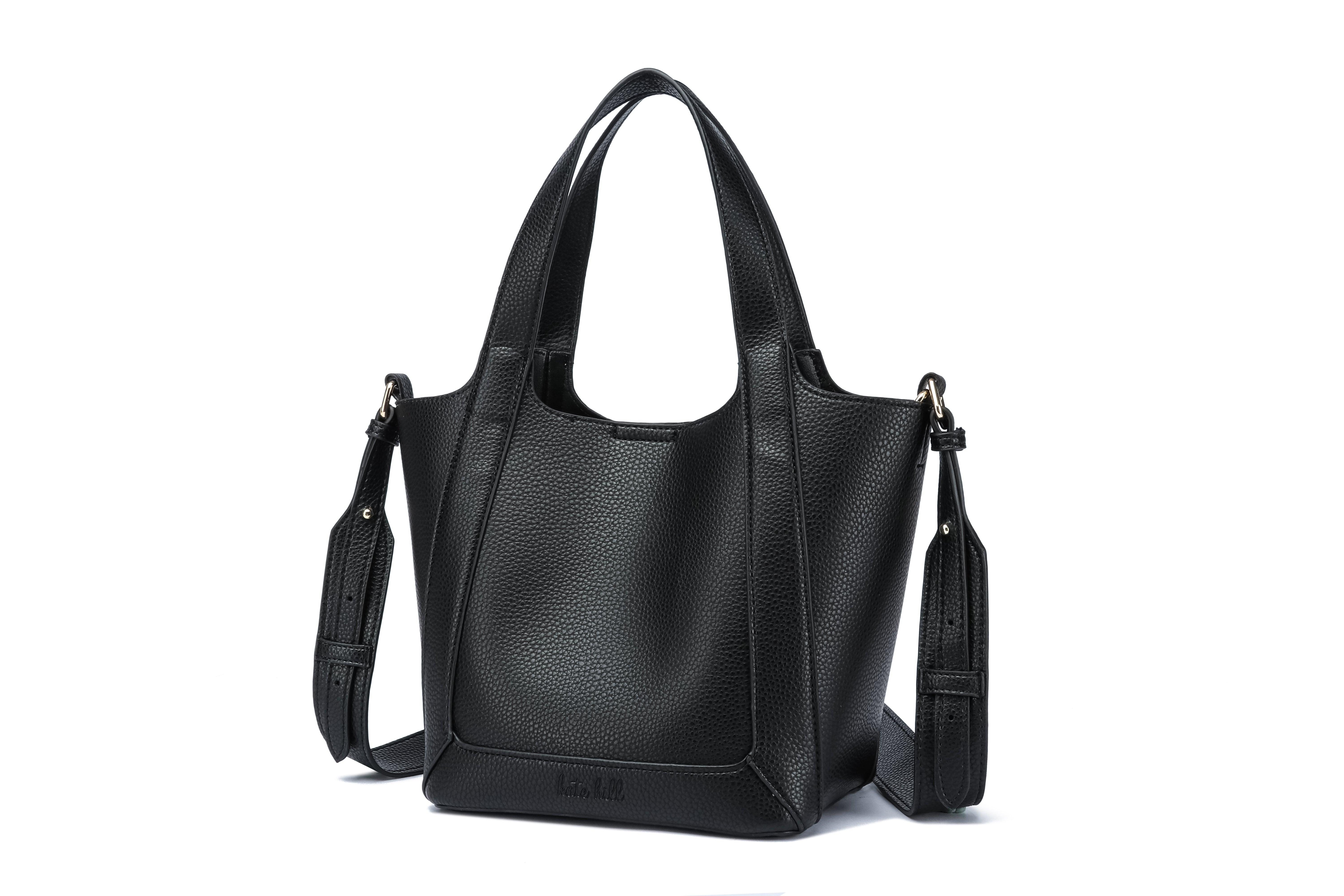 Kate Hill - KH2653 Cindy - Large 2 handle shoulder tote - Black