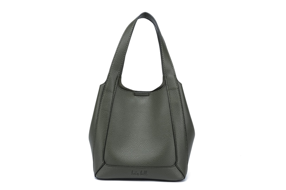 Kate Hill - KH2653 Cindy - Large 2 Handle Shoulder Tote - Olive
