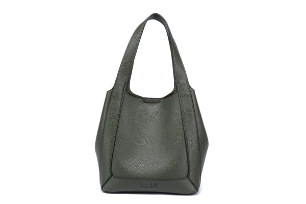 Kate Hill - KH2653 Cindy - Large 2 Handle Shoulder Tote - Olive