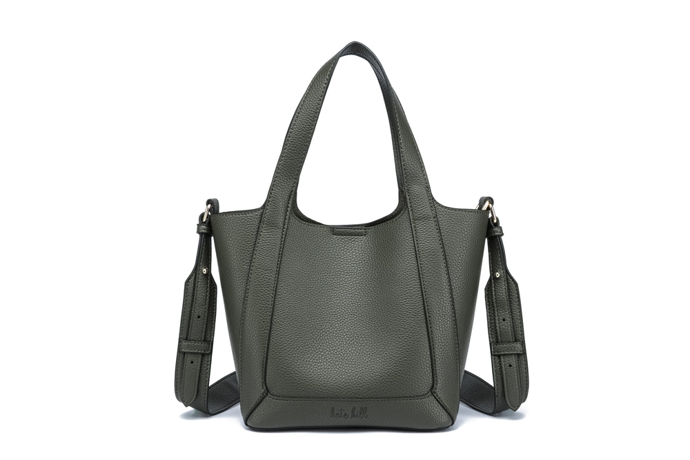 Kate Hill - KH2653 Cindy - Large 2 Handle Shoulder Tote - Olive
