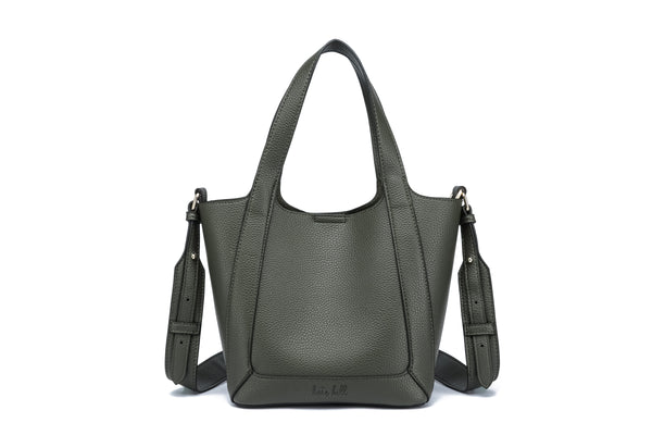 Kate Hill - KH2653 Cindy - Large 2 Handle Shoulder Tote - Olive