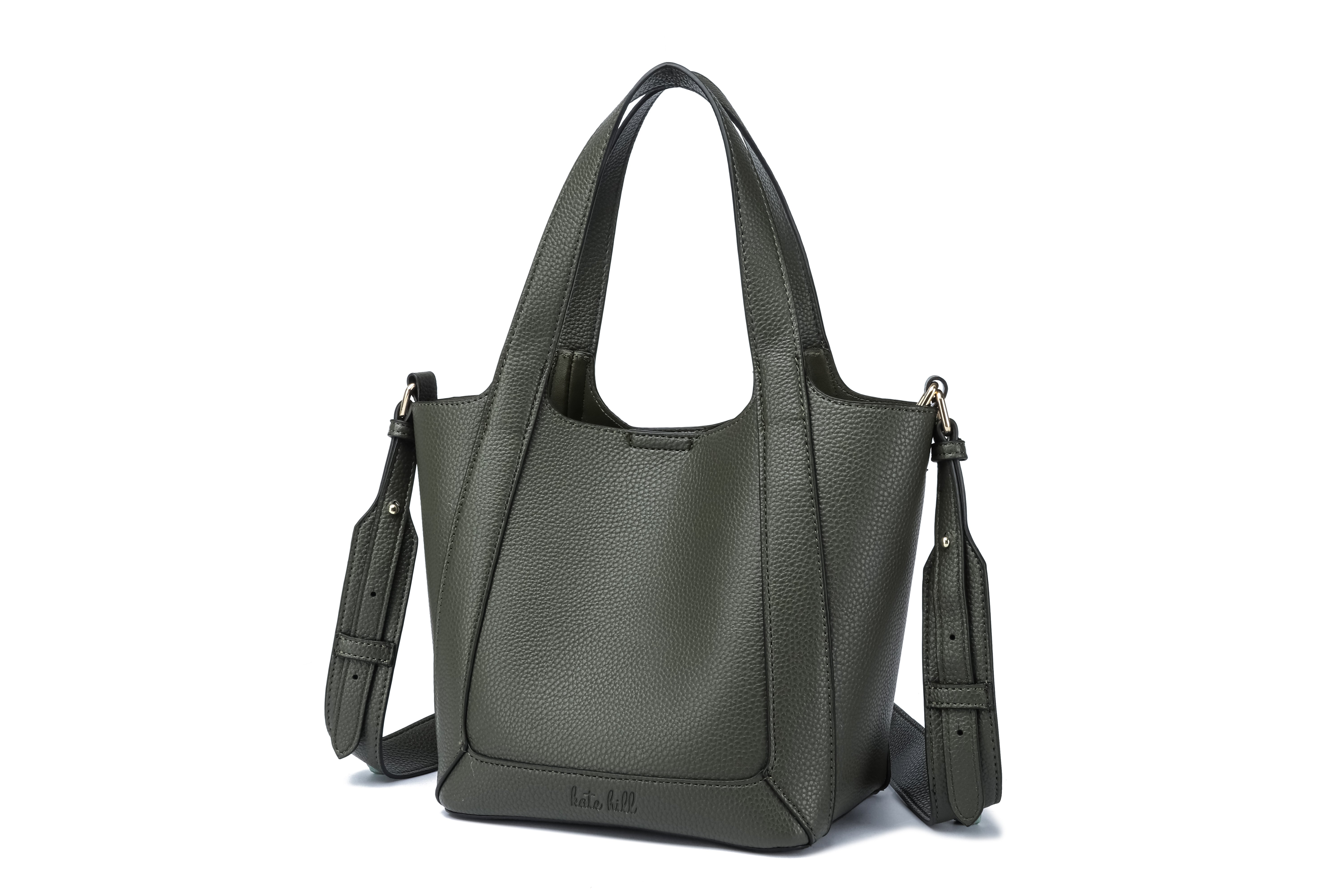Kate Hill - KH2653 Cindy - Large 2 handle shoulder tote - Olive