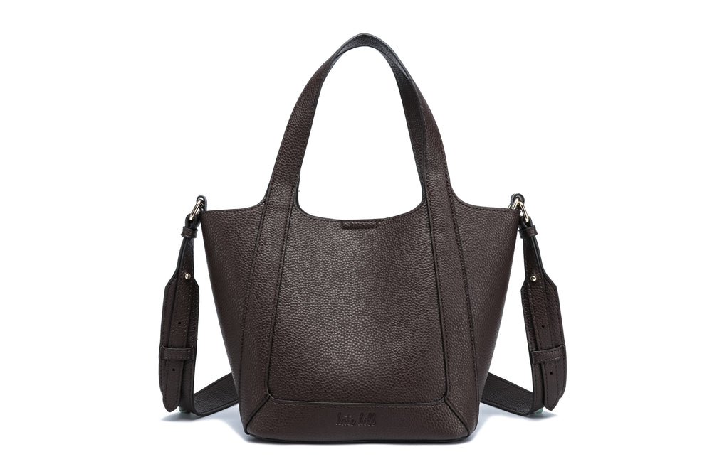 Kate Hill - KH2653 Cindy - Large 2 Handle Shoulder Tote - Coffee