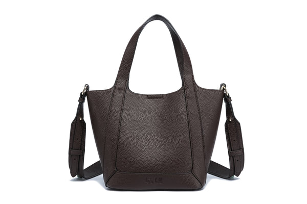 Kate Hill - KH2653 Cindy - Large 2 Handle Shoulder Tote - Coffee