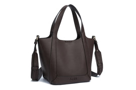 Kate Hill - KH2653 Cindy - Large 2 handle shoulder tote - Coffee - 0