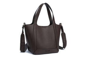 Kate Hill - KH2653 Cindy - Large 2 Handle Shoulder Tote - Coffee
