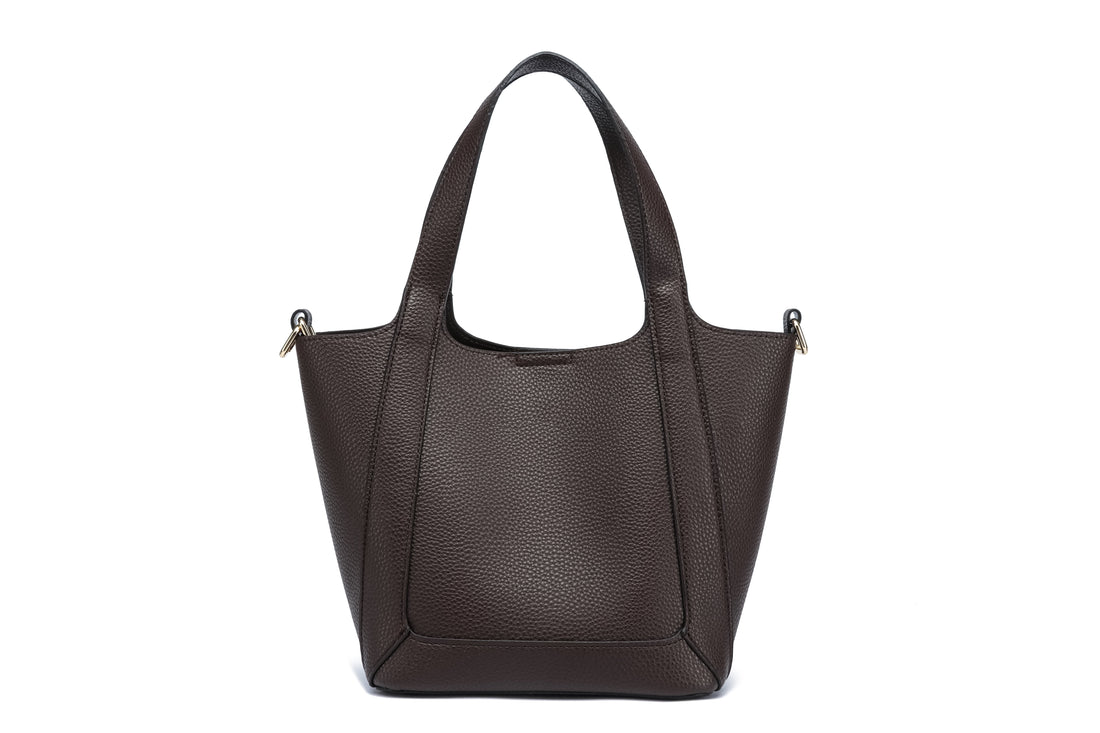 Kate Hill - KH2653 Cindy - Large 2 Handle Shoulder Tote - Coffee