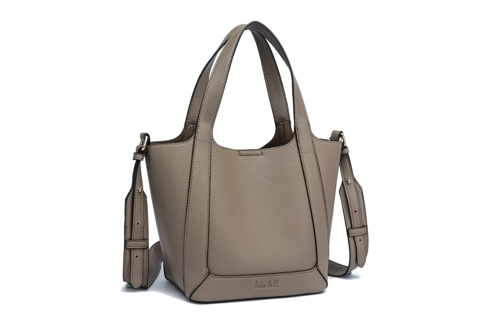 Kate Hill - KH2653 Cindy - Large 2 Handle Shoulder Tote - Taupe