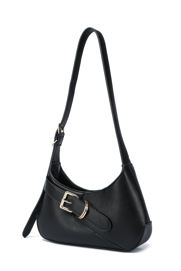 Kate Hill - KH2654 Cora Buckle Shoulder Ziptop - Black