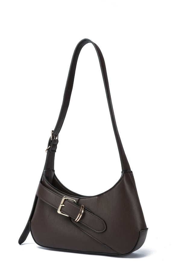 Kate Hill - KH2654 Cora Buckle Shoulder Ziptop - Chocolate
