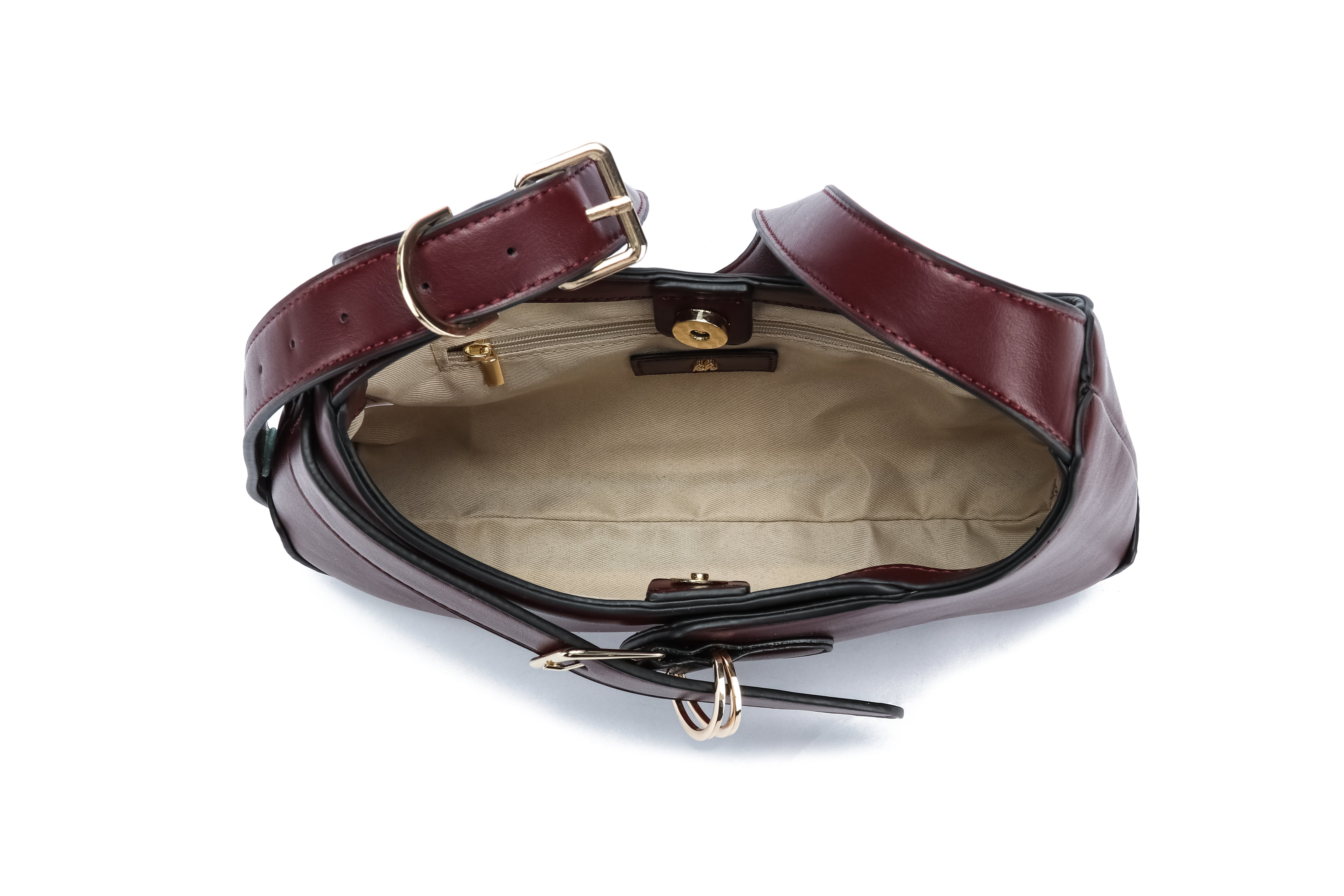 Kate Hill - KH2654 Cora Buckle shoulder ziptop - Plum