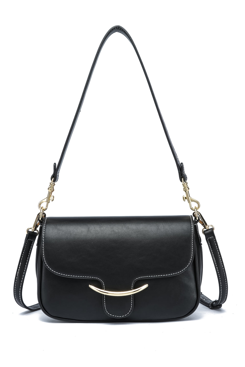 Kate Hill - KH2655 Cherry Flap Adjustable Shoulder Strap - Black