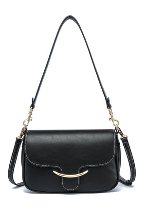 Kate Hill - KH2655 Cherry Flap Adjustable Shoulder Strap - Black