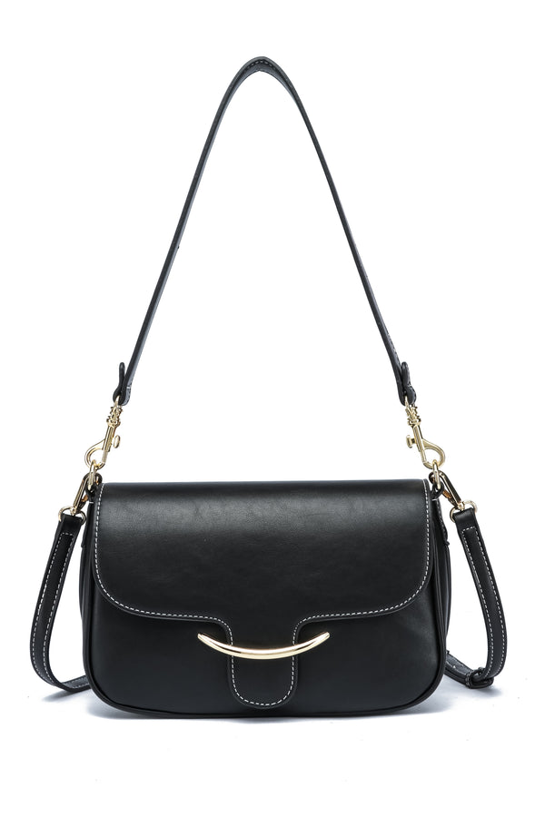 Kate Hill - KH2655 Cherry Flap Adjustable Shoulder Strap - Black