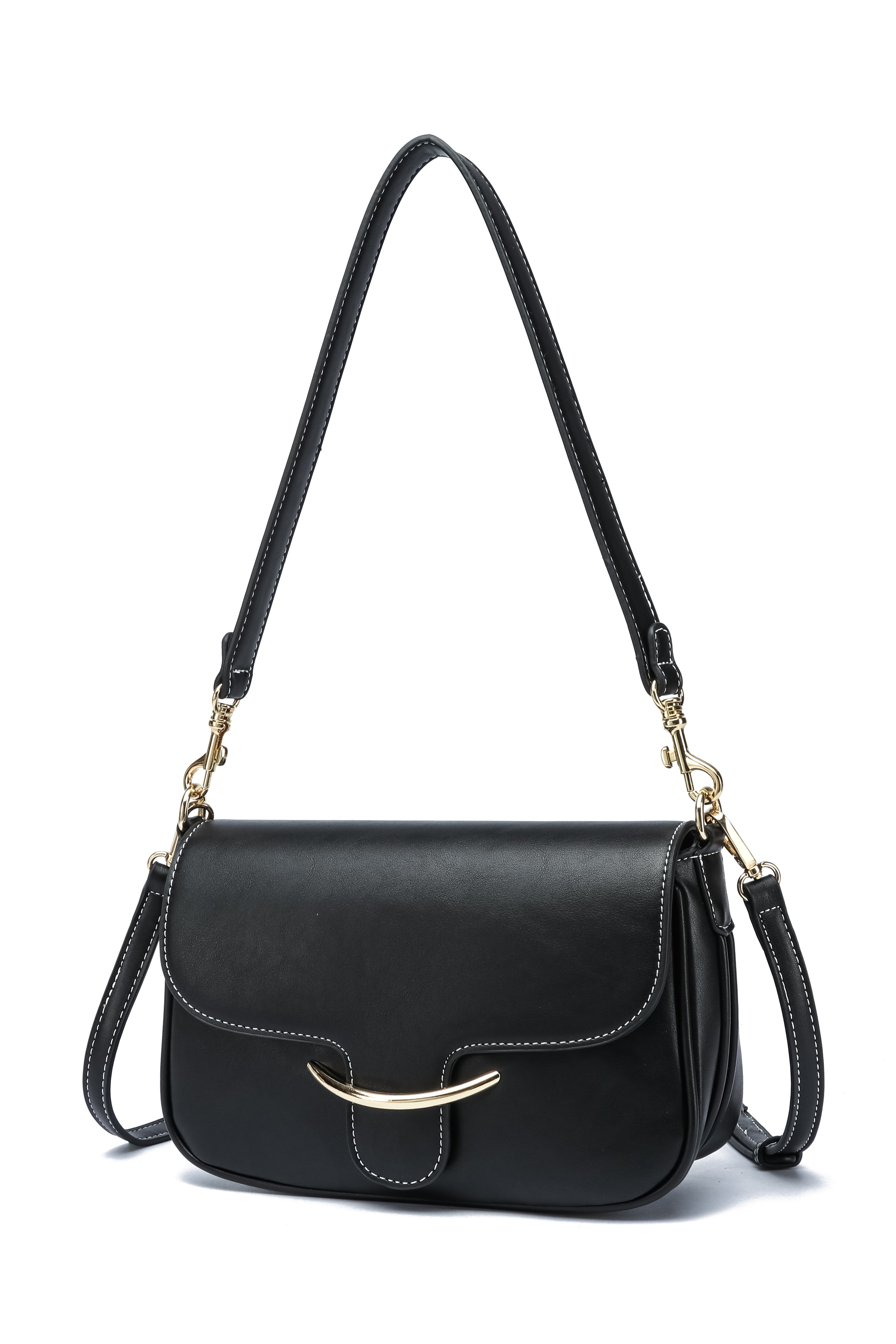 Kate Hill - KH2655 Cherry Flap adjustable shoulder strap - Black