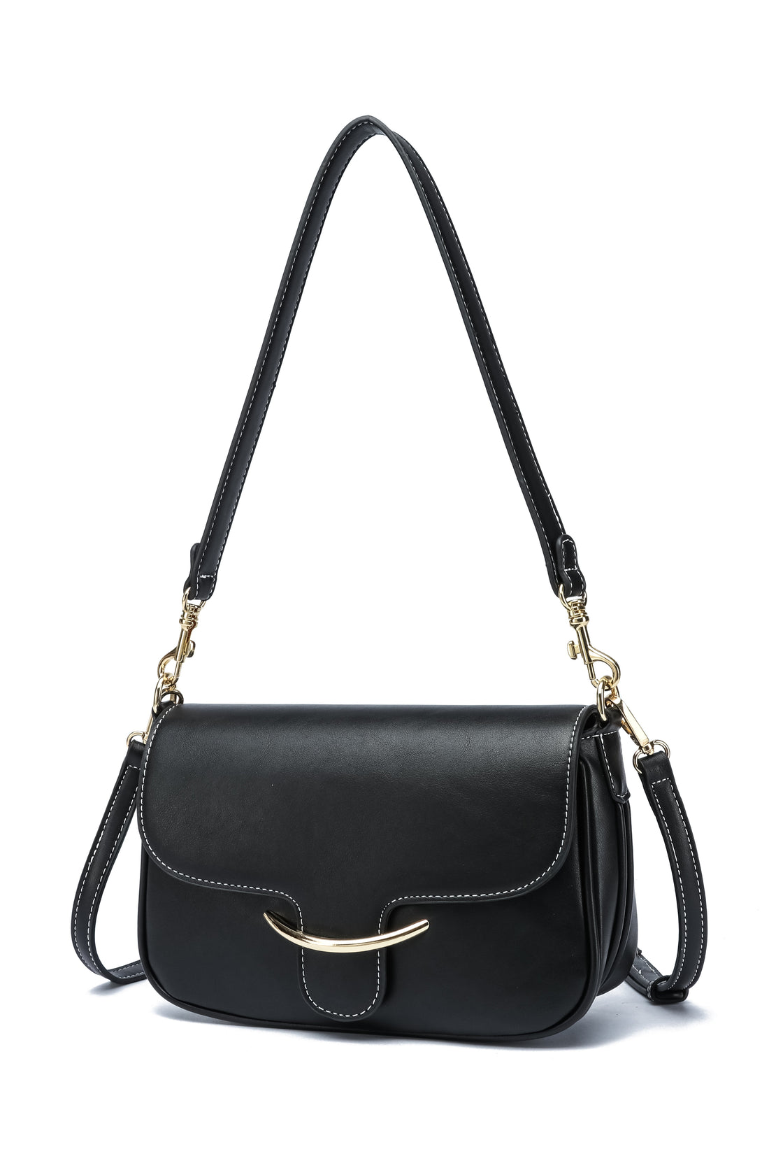 Kate Hill - KH2655 Cherry Flap Adjustable Shoulder Strap - Black