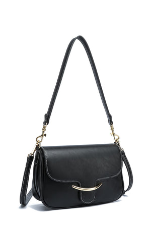 Kate Hill - KH2655 Cherry Flap Adjustable Shoulder Strap - Black