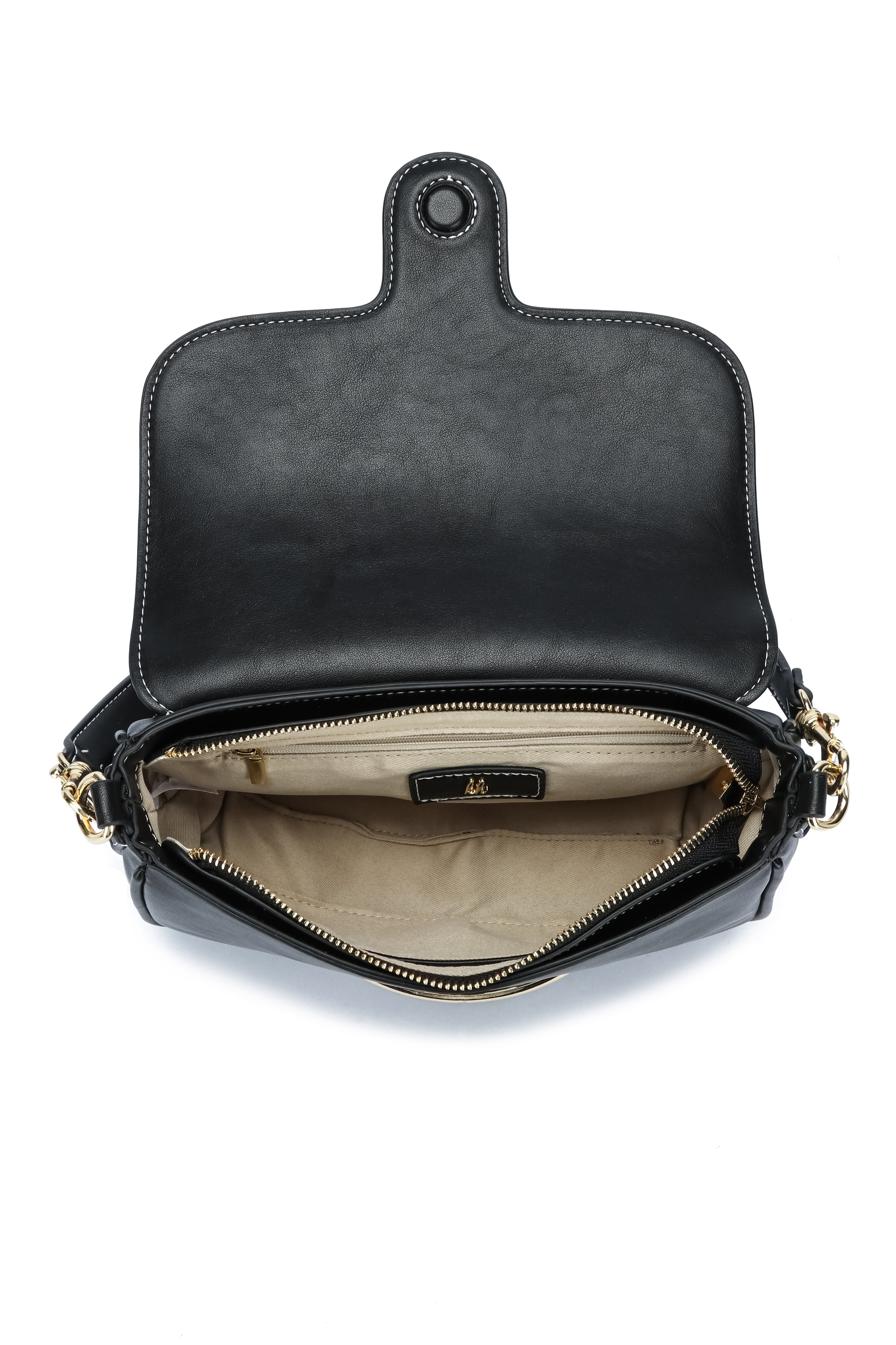 Kate Hill - KH2655 Cherry Flap adjustable shoulder strap - Black