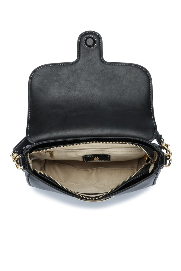 Kate Hill - KH2655 Cherry Flap Adjustable Shoulder Strap - Black