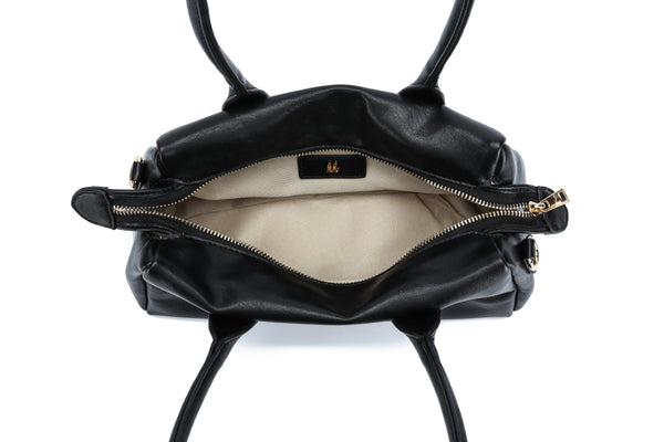 Kate Hill - KH2656 Clarissa Tote Handles and Strap - Black