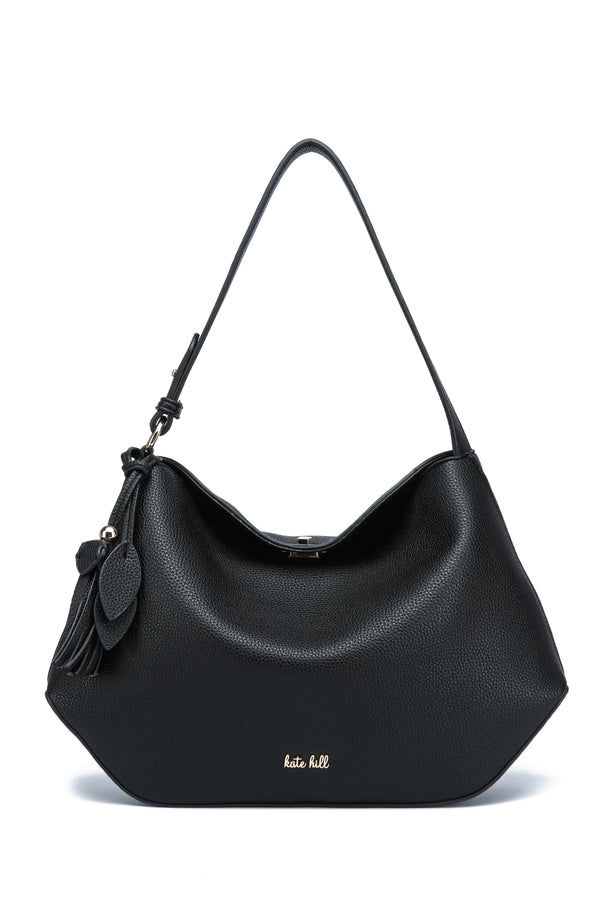 Kate Hill - KH2657 Crystal Tote Adjustable Strap - Black