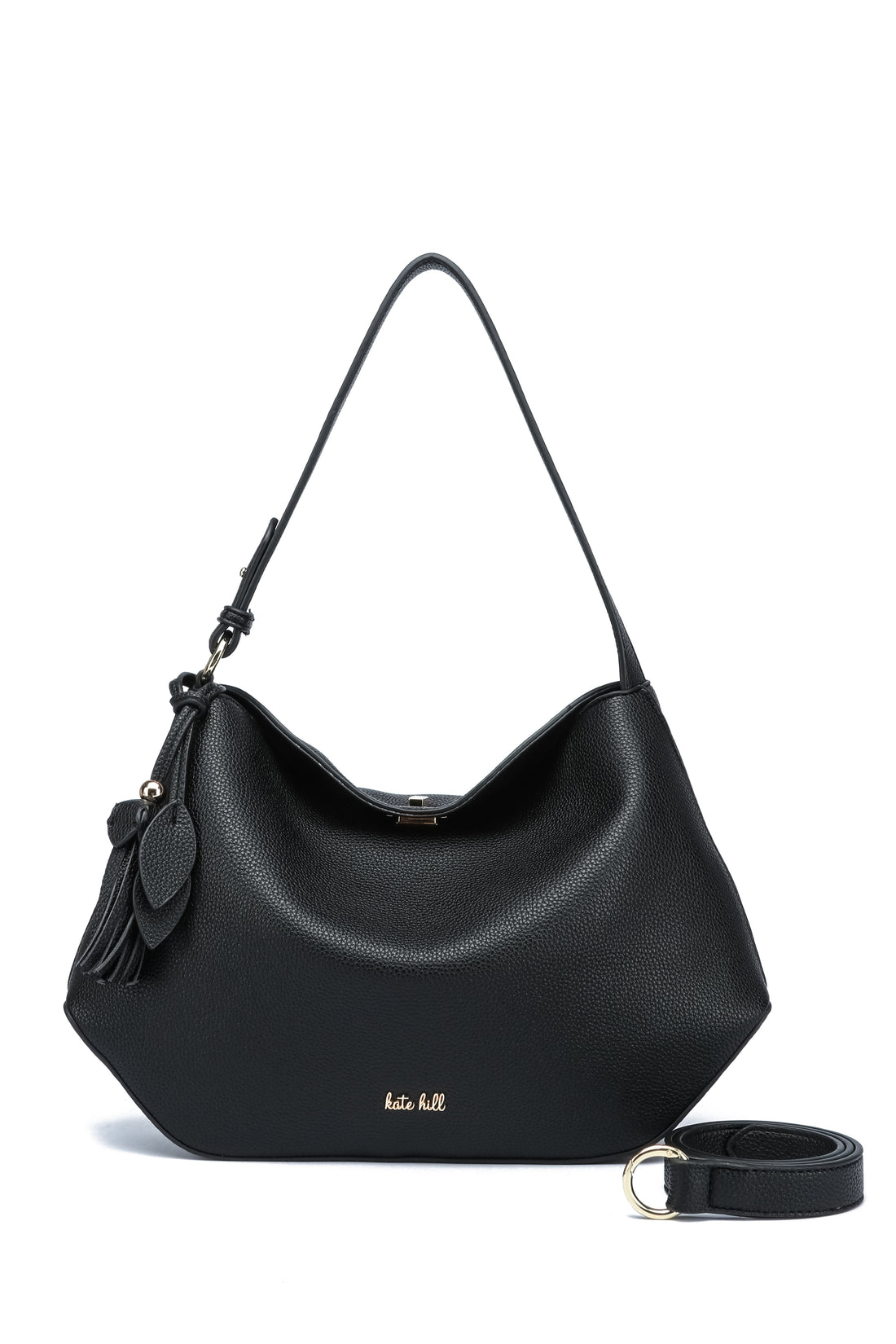 Kate Hill - KH2657 Crystal Tote Adjustable Strap - Black