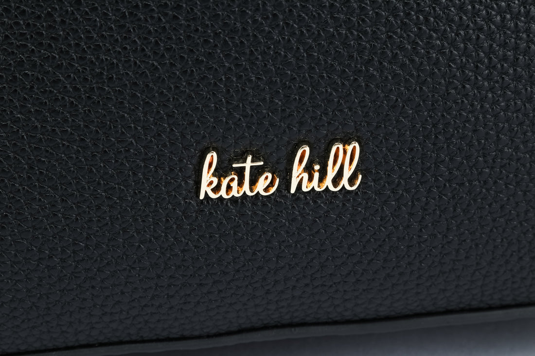 Kate Hill - KH2657 Crystal Tote Adjustable Strap - Black