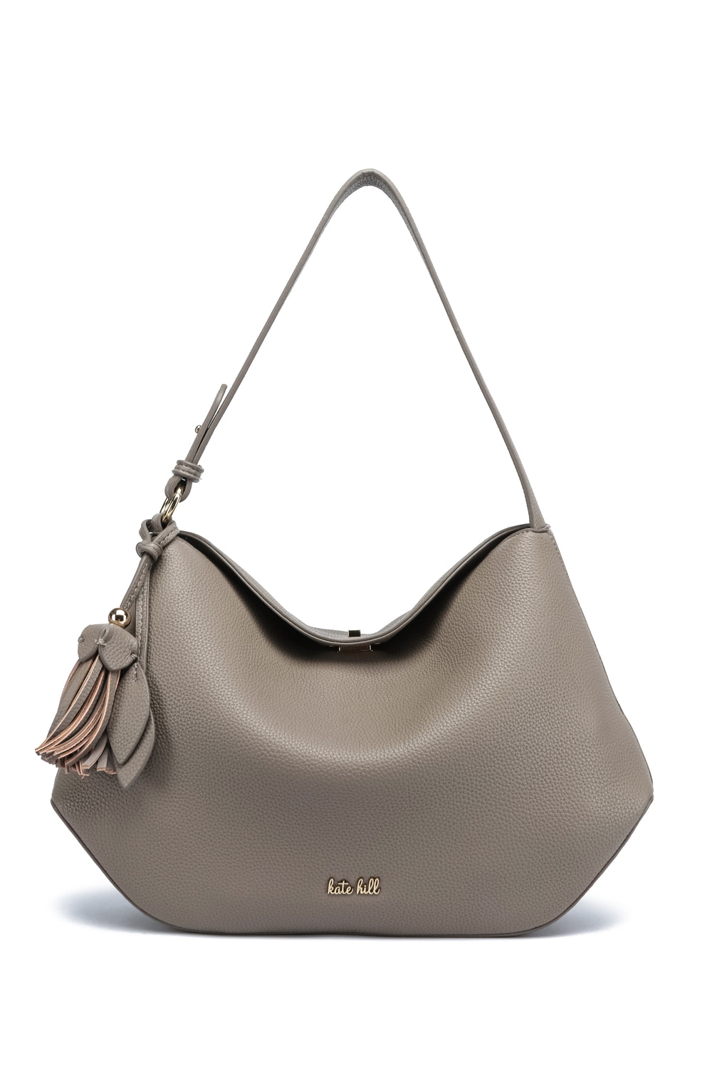 Kate Hill - KH2657 Crystal Tote Adjustable Strap - Taupe