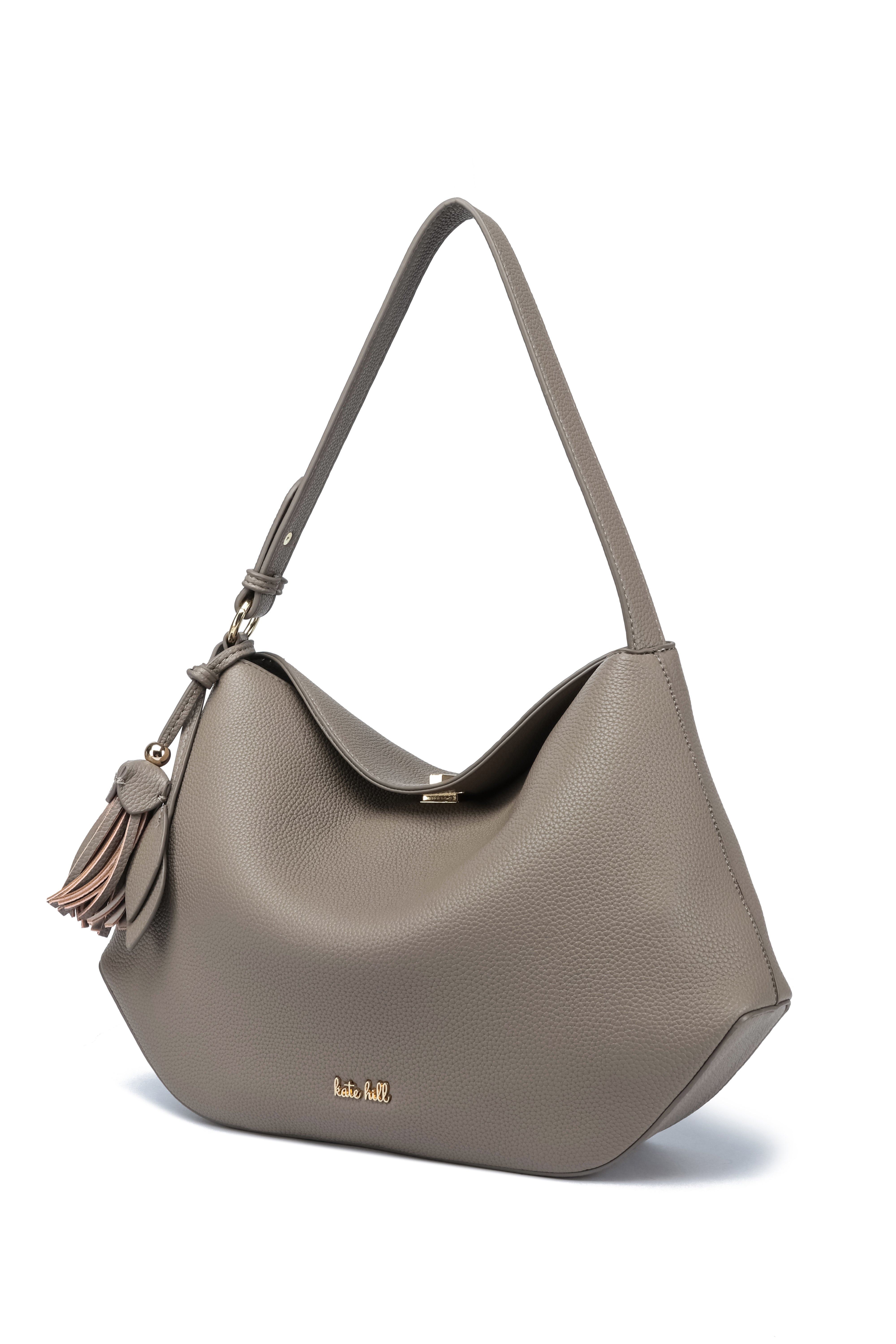 Kate Hill - KH2657 Crystal Tote adjustable strap - Taupe