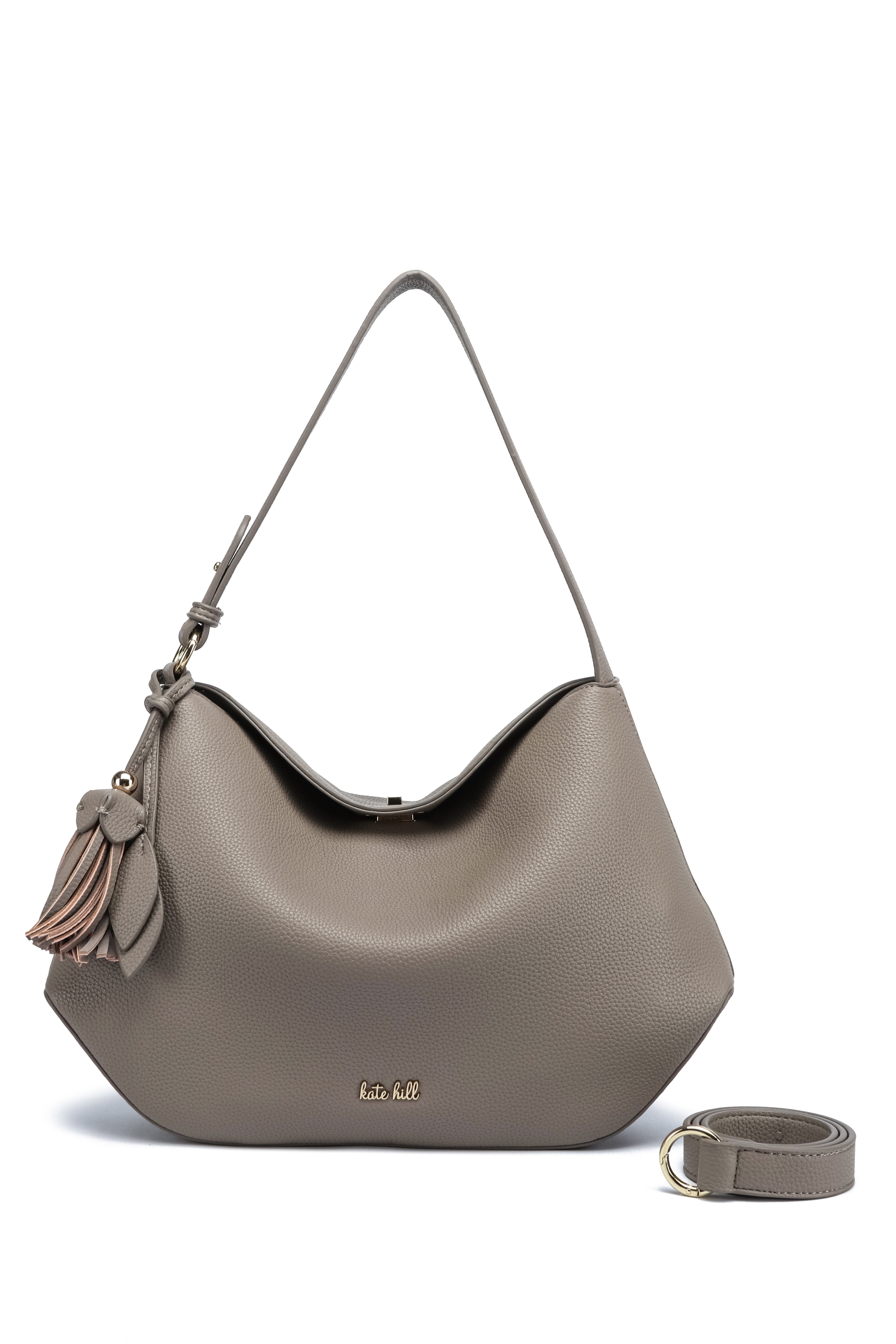 Kate Hill - KH2657 Crystal Tote adjustable strap - Taupe