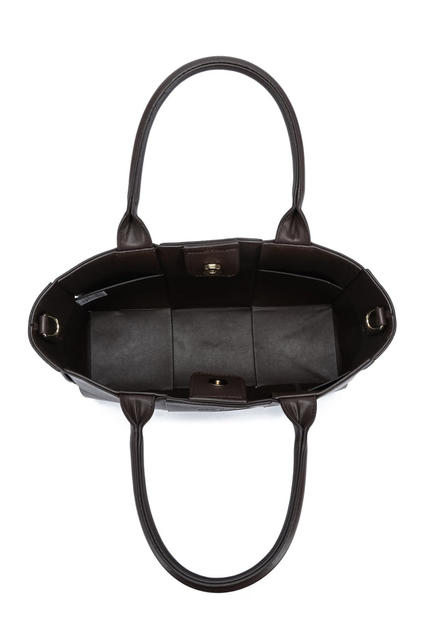Kate Hill - KH2658 Clover Tote E/W Dual Carry - Chocolate