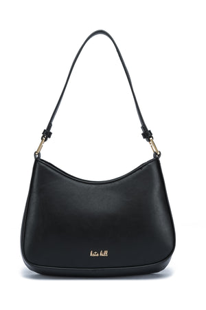 Kate Hill - KH2659 Catherine Ziptop Shoulder Bag - Black
