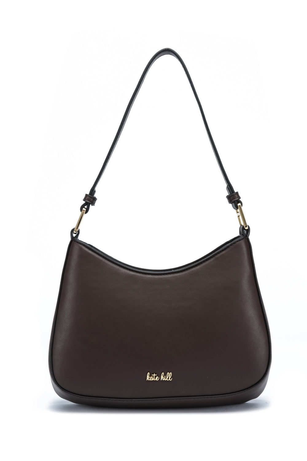 Kate Hill - KH2659 Catherine Ziptop Shoulder Bag - Chocolate