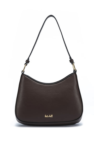 Kate Hill - KH2659 Catherine Ziptop Shoulder bag - Chocolate