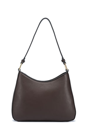 Kate Hill - KH2659 Catherine Ziptop Shoulder Bag - Chocolate