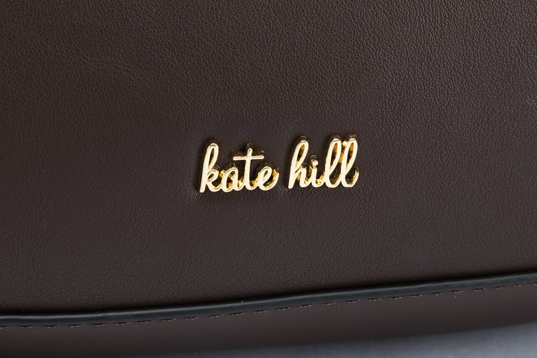 Kate Hill - KH2659 Catherine Ziptop Shoulder Bag - Chocolate