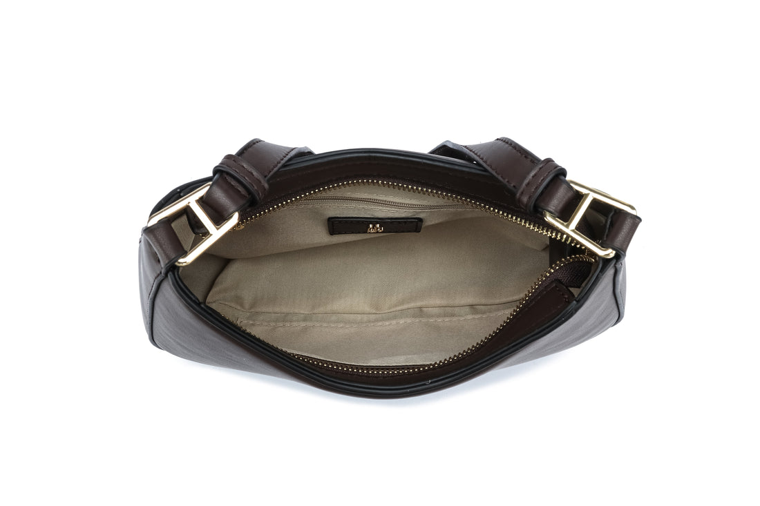 Kate Hill - KH2659 Catherine Ziptop Shoulder Bag - Chocolate